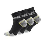 meristanbul 3 Çift Erkek İş Çorabı Kısa Konç, Dayanıklı ve Nefes Alabilen (39-42)
