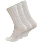 Meristanbul 3’lü Unisex Diyabetik Çorapları – Lastiksiz Konfor Bileği, Dikişsiz Burun,%80 Pamuk – Siyah/Beyaz/Lacivert/Gri/Jeans Mavi/Bej Renk Seçenekleri ile çeşitli (Bej, 39-42)
