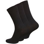 Meristanbul 3’lü Unisex Diyabetik Çorapları – Lastiksiz Konfor Bileği, Dikişsiz Burun,%80 Pamuk – Siyah/Beyaz/Lacivert/Gri/Jeans Mavi/Bej Renk Seçenekleri ile çeşitli (Siyah, 39-42)