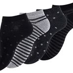 meristanbul 4'lü Sevimli Kadın Sneaker Çorapları ve kız sneaker çorapları, patik çorap, puantiyeli ve çizgili, pamuklu (35-38)