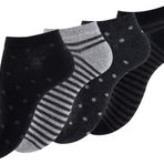meristanbul 4'lü Sevimli Kadın Sneaker Çorapları ve kız sneaker çorapları, patik çorap, puantiyeli ve çizgili, pamuklu (39-42)