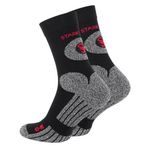 Meristanbul Unisex Trekking Çorap – Yastıklı Taban ve Nefes Alabilir Tasarım (Siyah, 35-38)
