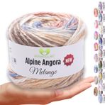 MeriWoolArt® Örgü için merinos yünü – 150 m çok renkli kalın yumuşak merinos yünü, kazak ve ceketler için – XXL el örgü yünü – Şal, battaniye, bez ve hediyeler için hacimli DIY yün 6411