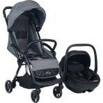 Merkür Bebe Ruby Tek Tuşla Otomatik Katlanan Kabin Boy Travel Sistem Bebek Arabası Gri - Merkür Bebe Guardix i-Size Oto Koltuğu Ana Kucağı 0-13 kg Siyah