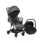Merkür Bebe Ruby Tek Tuşla Otomatik Katlanan Kabin Boy Travel Sistem Bebek Arabası Yeşil - Merkür Bebe Guardix İ-Size Oto Koltuğu Ana Kucağı 0-13 Kg Siyah