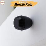 Merkür Düğme Siyah Mobilya Mutfak Dolap Dolabı Çekmece Kulpu Kulbu Plastik Siyah Tek Vidalı Kulp