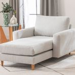 Merlin Daybed, İnce Kol, Naturel, Recycled, Açık Gri