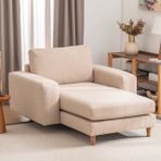 Merlin Daybed, Kalın Kol, Naturel, Recycled, Cappucino