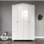 Merlin Furniture Merlin Mobilya Angel Pembe Kulplu 5 Bölmeli 2 Çekmeceli Gardrop