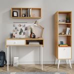 Merlin Mobilya Major Bambu Çalışma Masası Seti