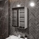 Merlin Mobilya Mikro Banyo Tuvalet Aynalı Beyaz Dolap