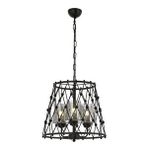 Merlin Modern Avize E27 36w 42cm Metal Siyah Avonni-av-1904-3bsy Boyalı