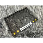 Merlins 3D Kabartmalı Pleksi Motor Plakalığı Busted - Siyah - Beyaz