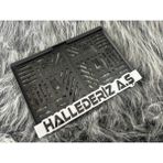 Merlins 3D Kabartmalı Pleksi Motor Plakalığı Hallederiz - Beyaz
