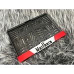 Merlins 3D Kabartmalı Pleksi Motor Plakalığı Marlboro - Beyaz