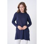 mermaya Premium Kalite, lacivert, Penye Tunik.
