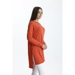 Mermaya Premium Kalite Penye Tunik. - Turuncu - Standart
