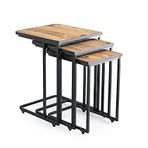 Mermer Desen C Zigon Sehpa 3'lü Mdflam Desenli Renkli 4318 ÇAM MDF (S)