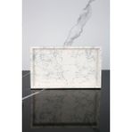 Mermer Desenli Beton Sunum Tabağı Dekoratif Sunumluk Sunum Tepsisi 15X25 cm