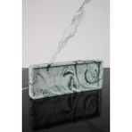 Mermer Desenli El Yapımı Dekoratif Sunum Tepsisi Tabağı Beton Sunumluk 10X25 cm - Yeşil