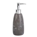 Mermer Desenli Gri Sıvı Sabunluk 8X8X17Cm 300Ml