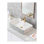 Mermer Desenli Tezgah Üstü Seramik Çanak Lavabo Banyo Lavabosu YYM-HRM-3011
