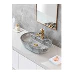 Mermer Desenli Tezgah Üstü Seramik Çanak Lavabo Banyo Lavabosu YYM-ZAKO-001