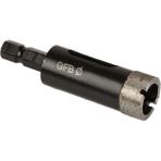 Mermer Granit Seramik Delme Panç Hex 12 mm - Siyah