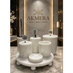 Mermer Top Ayaklı Standlı 7 Parça Lüks Banyo Seti ÖZELSERİ