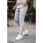 Mero Life Erkek Açık Gri Italyan Kesim Slimfit Kumaş Pantolon - 34