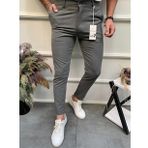 Mero Life Erkek Gri Italyan Kesim Slim Fit Kaliteli Esnek Likralı Bilek Boy Kumaş Pantolon