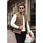 Mero Life Erkek Haki Nubuk Süet Şişme Yelek - XL