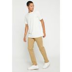 Mero Life Erkek Krem Italyan Kesim Slim Fit Kaliteli Esnek Likralı Bilek Boy Kumaş Pantolon - 38