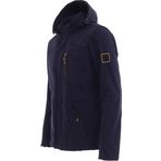 Mero Life Erkek Lacivert Kapüşonlu Outdoor Su Ve Rüzgar Geçirmez Softshell Spor Mont