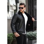 Mero Life Erkek Napa Deri Içi Full Kürklü Yüksek Kalite Slim Fit Siyah Mont & Ceket - XL - Siyah - Siyah