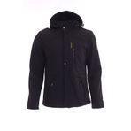 Mero Life Erkek Siyah Kapüşonlu Outdoor Su Ve Rüzgar Geçirmez Softshell Spor Mont S Mero-473NM