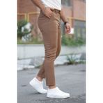 Mero Life Erkek Taba Kaliteli Esnek Likralı Bilek Boy Kumaş Pantolon - 38