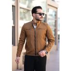 Mero Life Erkek Taba Su Ve Rüzgar Geçirmez Slim Fit Astarlı Mevsimlik Mont