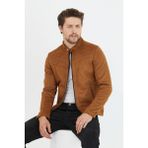 Mero Life Erkek Taba Süet Ceket Günlük Kullanım İçin Dar Kesim Kaliteyle Tasarlandı - 2XL