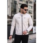 Mero Life Erkek Taş Rengi Su ve Rüzgar Geçirmez Slim Fit Astarlı Mevsimlik Mont