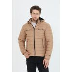Mero Life Erkek Vizyon Dar Kesim Kapüşonlu Kalın Kumaş Süet Mont - 2XL