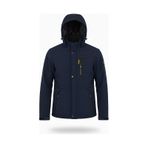 Mero Life İçi Kürklü Kapüşonlu Su ve Rüzgar Geçirmez Softshell Erkek Mont Lacivert