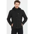 Mero Life Su Ve Rüzgar Geçirmez Kürklü Softshell Siyah Erkek Mont