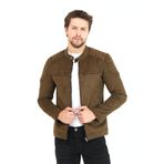 MeroLife Mero Life Erkek Haki Dar Kesim Süet Ceket XXL Mero-672NM