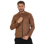 MeroLife Mero Life Erkek Kahverengi Dar Kesim Süet Ceket S Mero-658NM