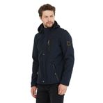 MeroLife Mero Life Erkek Lacivert Kapüşonlu Su Ve Rüzgar Geçirmez Softshell Mont XL Mero-67NM