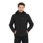 MeroLife Mero Life Erkek Siyah Kapüşonlu Su Ve Rüzgar Geçirmez Softshell Mont XL Mero-62NM
