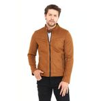 MeroLife Mero Life Erkek Taba Dar Kesim Süet Ceket S Mero-635NM