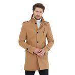 MeroLife Mero Life Erkek Vizyon Dar Kesim Dik Yaka Uzun Kaşe Kaban M Mero-255NM