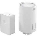 Meross Akıllı Termostat Vanası Hub, Homekit Uyumlu Akıllı Radyatör Vanası, Wlan Akıllı Termostat, Uzaktan Kontrol, Siri Alexa Google Assistant Uyumlu, 6 Adaptör, Beyaz